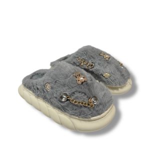 Παντόφλες γούνινες Γκρι 45610